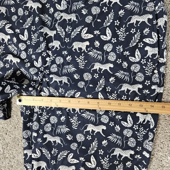 Ralph Lauren RLX Shorts Mens 38 Blue Jaguar Palm AOP Golf 9" Stretch - Picture 9 of 12